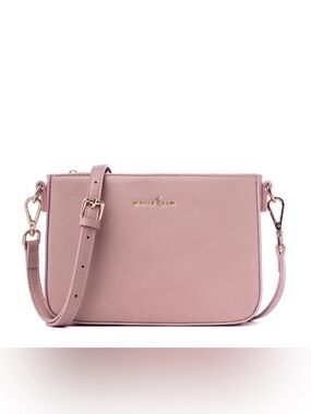 White Elm Rose Ara Convertible Crossbody Clutch -Dusty Rose